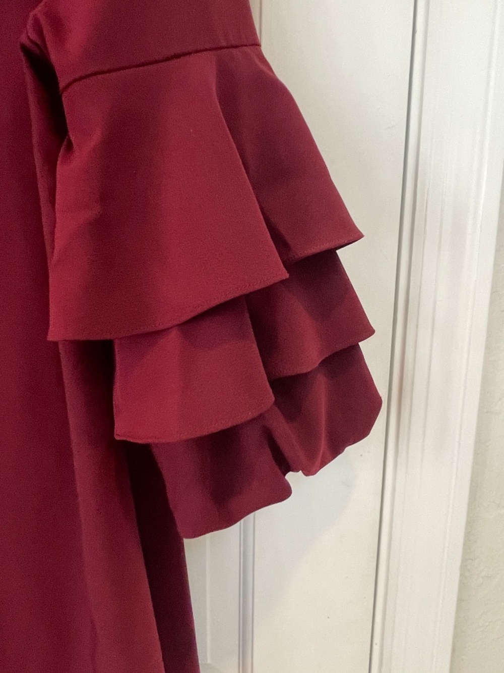 Laundry burgundy layered sleeve formal cocktail dress women 6 - Picture 6 of 10